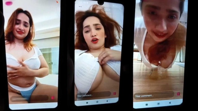 Aditi Mistry New 4min Live in White Top Braless Showing Nipples Completely See Thru Boobs Pressing with Full Face Clear Audio