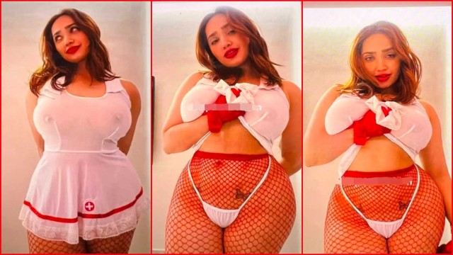 Aditi Mistry Nurse Suit XXX Video Nude Boobs Shaking and Nipples Visible with Face